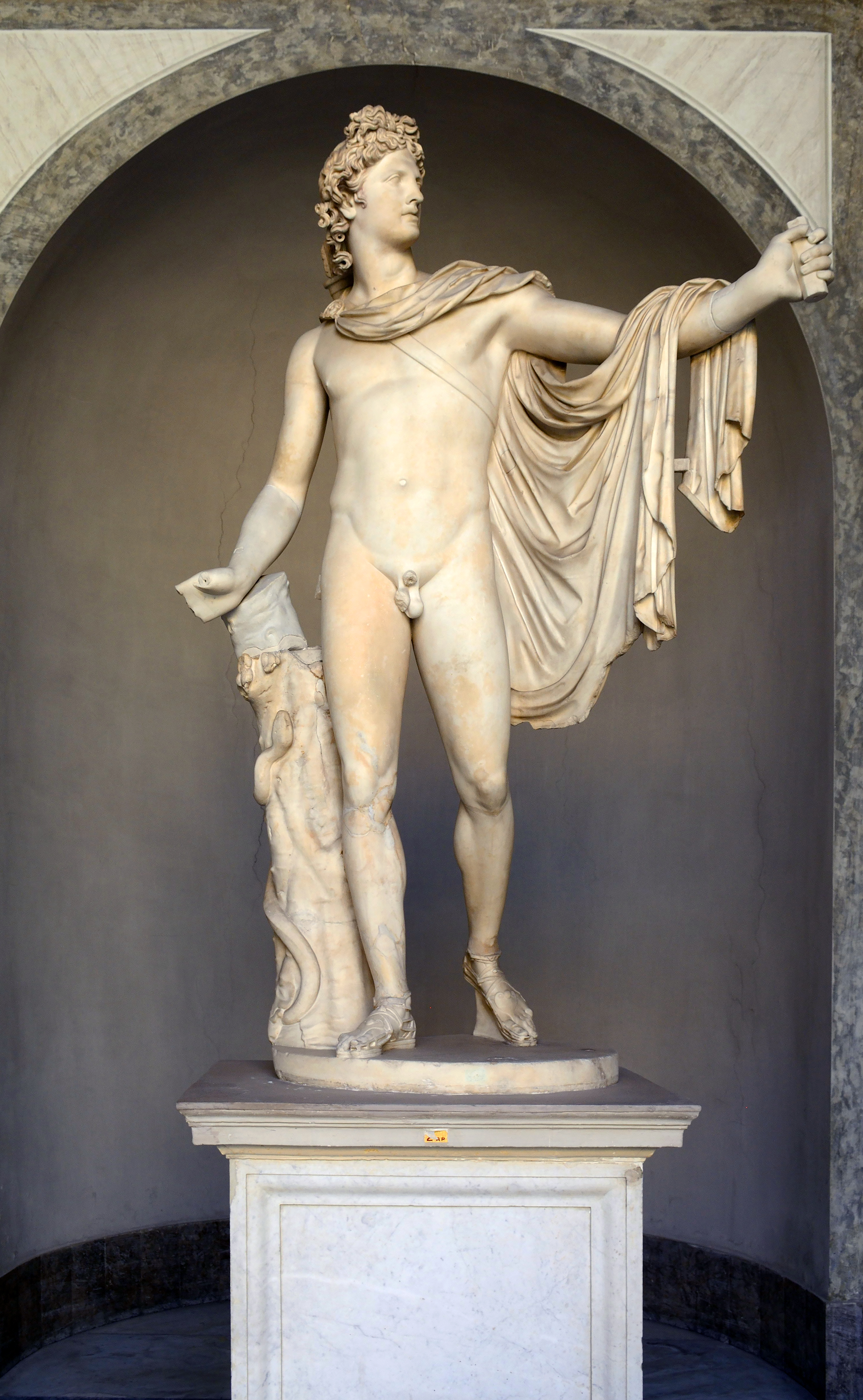 Estatua del Apollo Belvedere en marmol