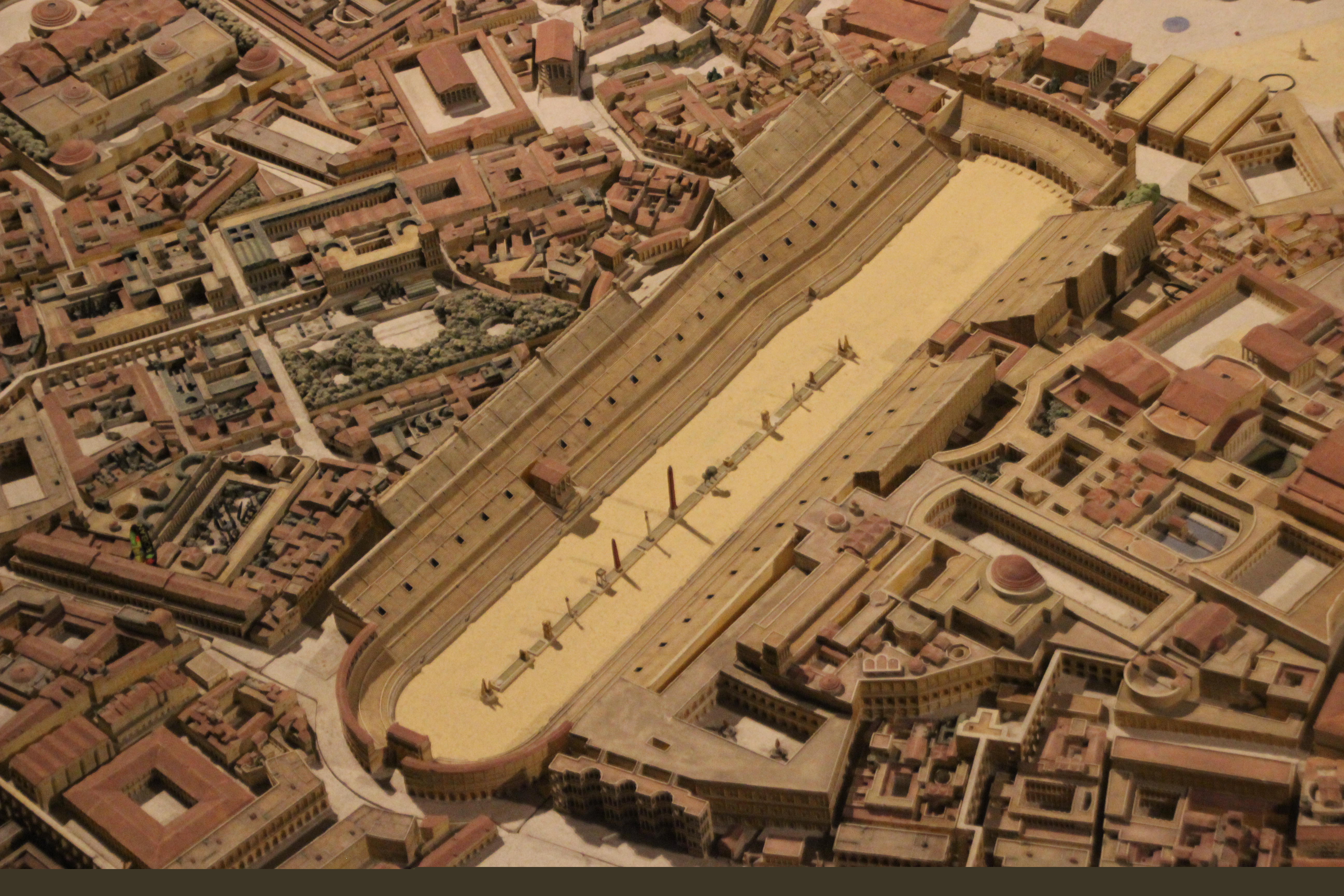 Modelo arqueologico del Circus Maximus en Roma